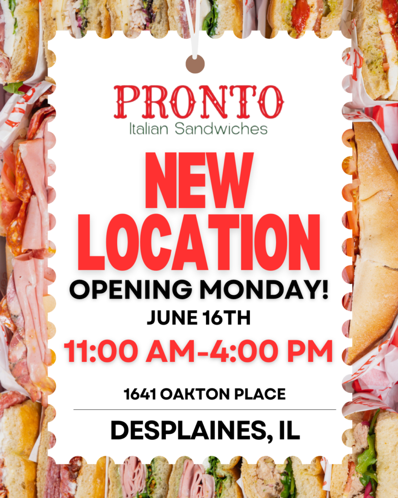 Pronto's Des Plaines location is now open!